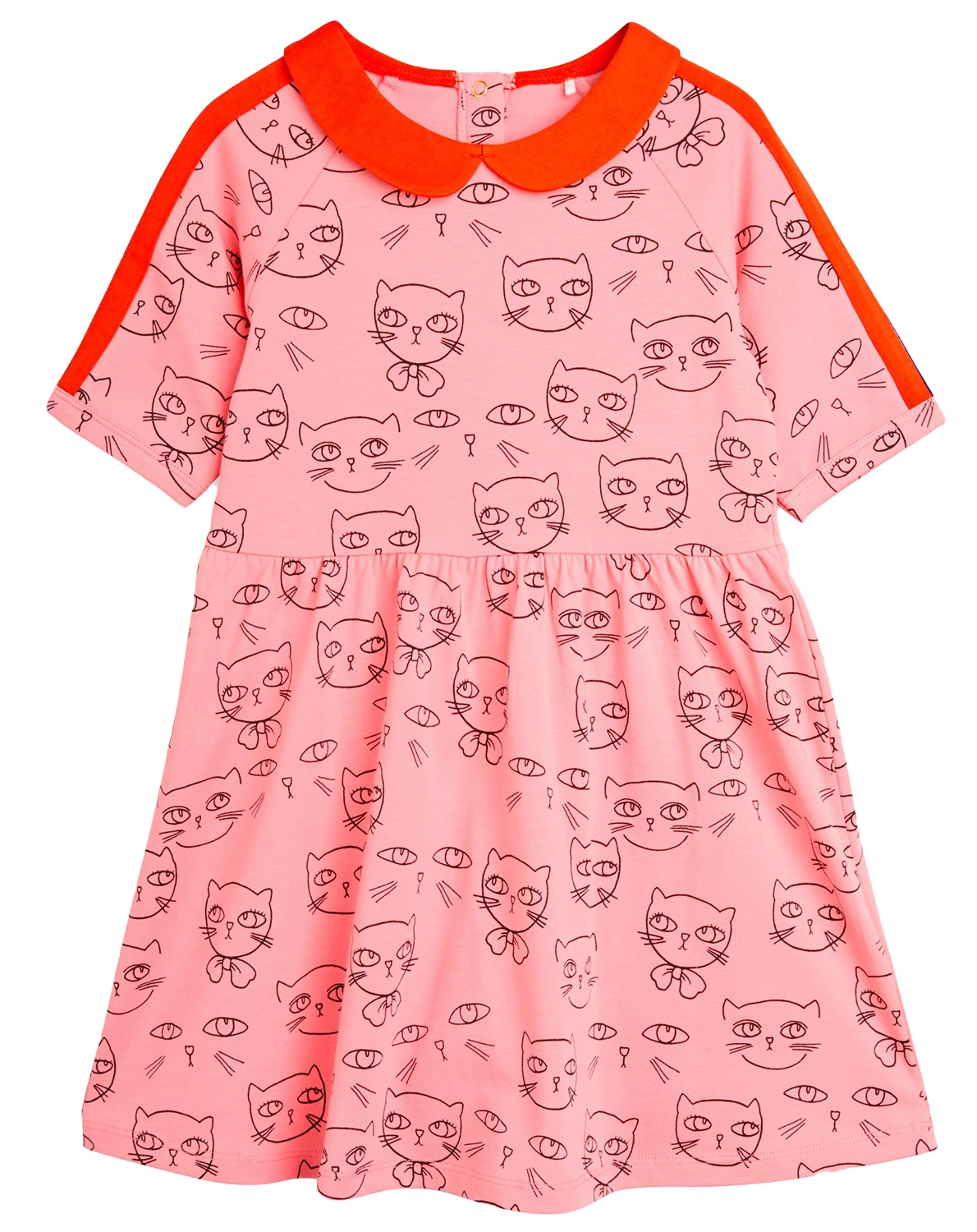 Kurzarm-Kleid CATHLETHES AOP in rosa