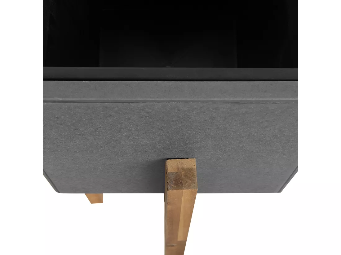 Cache-pot sur pied DRIMOS Pierre 30 cm Gris clair Gris