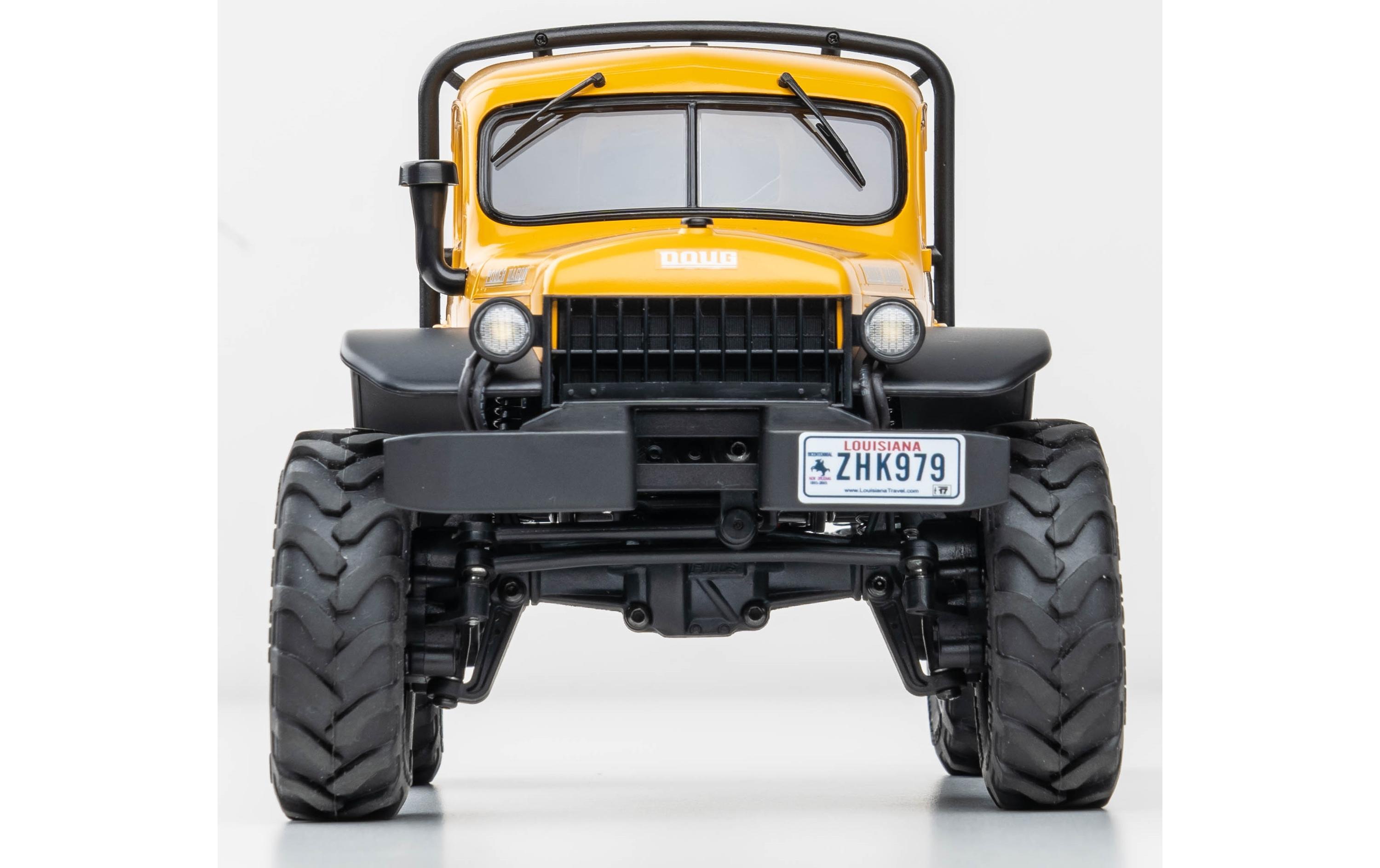 Scale Crawler FCX24 Power Wagon Mud-Racer, Gelb 1:24, RTR<br>Rock Crawler im Miniformat mit 2-Gang Getriebe