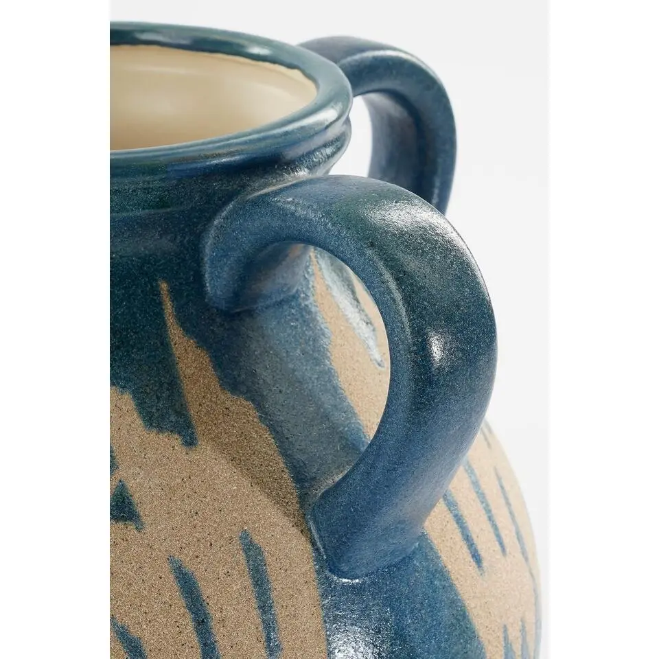 Mica Decorations Caldo Vaas - L28 x B28 x H36 cm - Donkerblauw