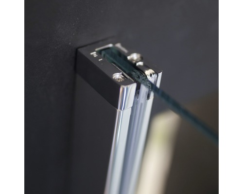 Inloopdouchewand BREUER Panorama Express Q72 100 cm helder glas, profielkleur chroom