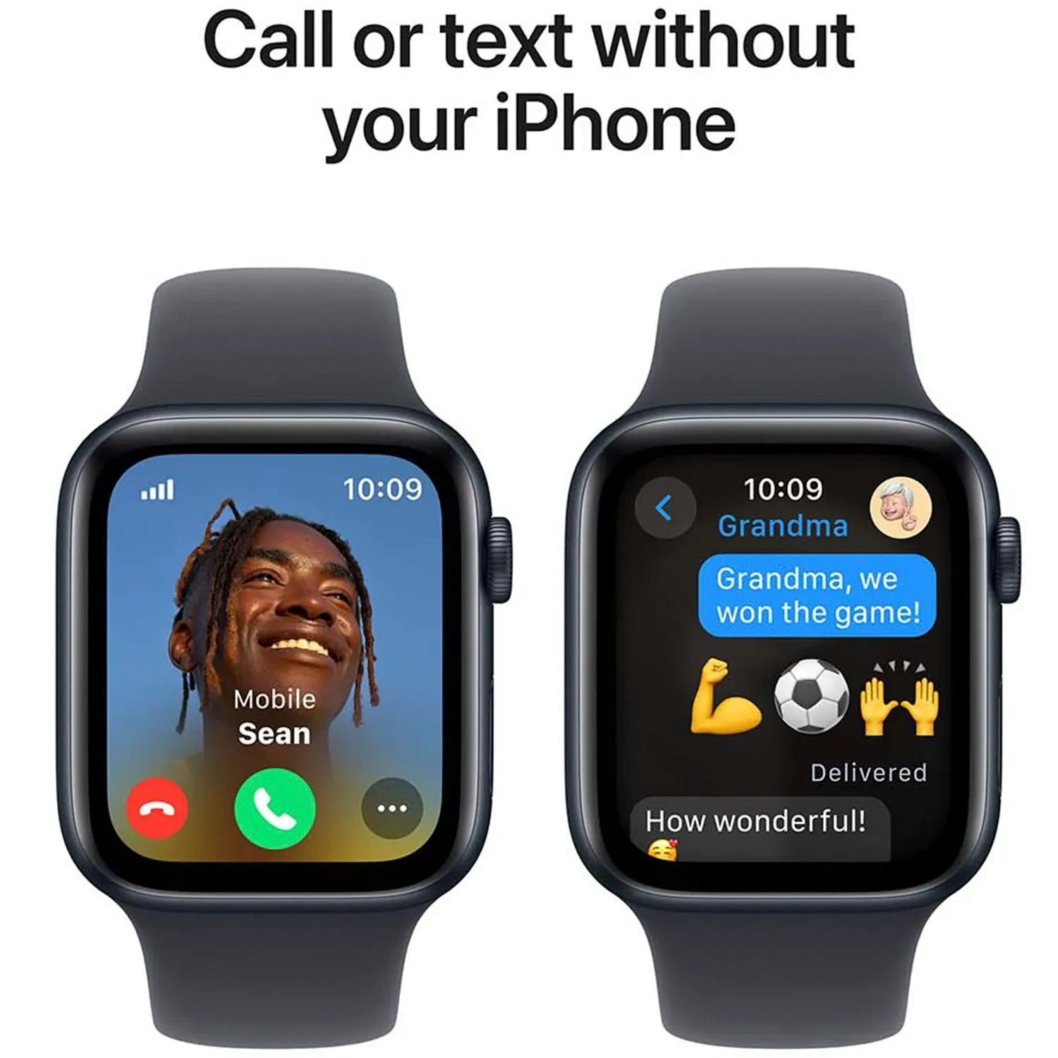 Apple Watch SE GPS 44mm Midnight Aluminium Sport Band M/L MXEK3