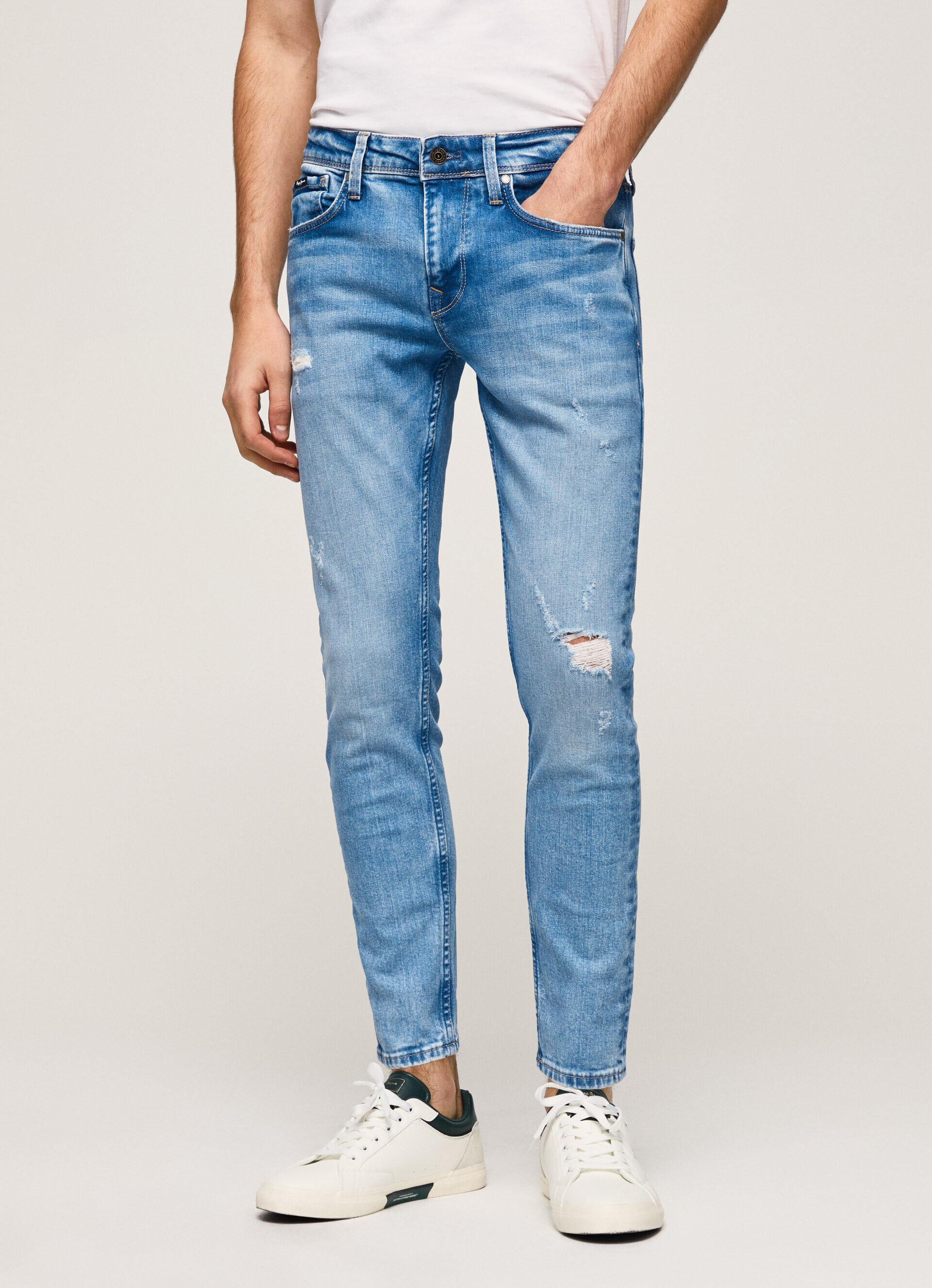 Calça jeans skinny de cintura baixa Jean Finsbury Fit - jeans