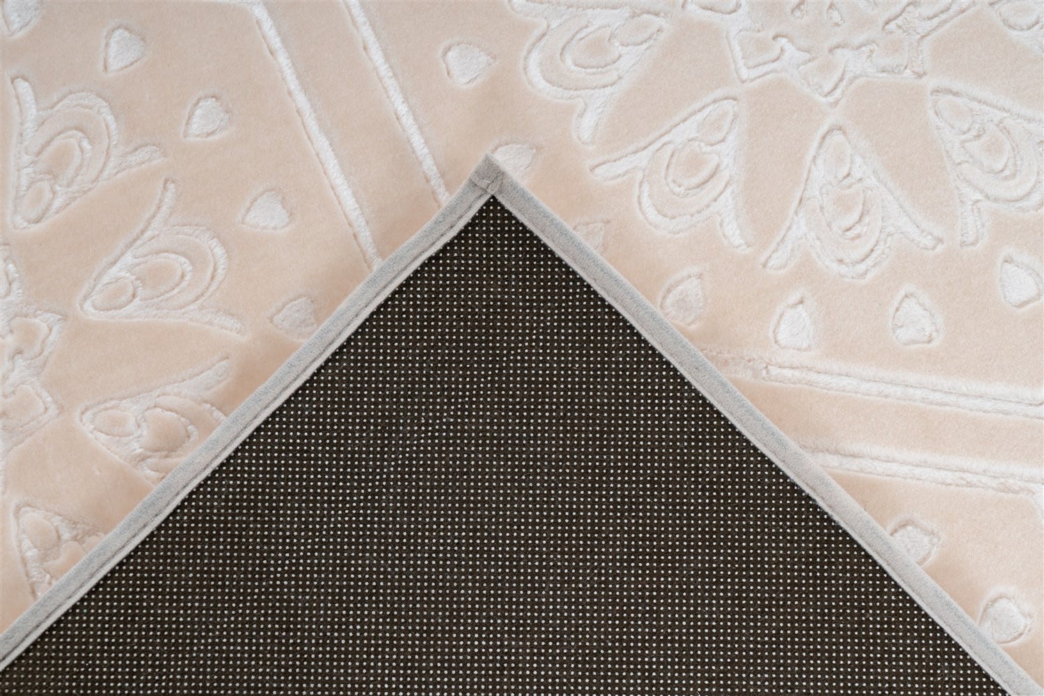 Kortpolig vloerkleed Blissique Crème Modern, Klassiek 80 x 300 cm