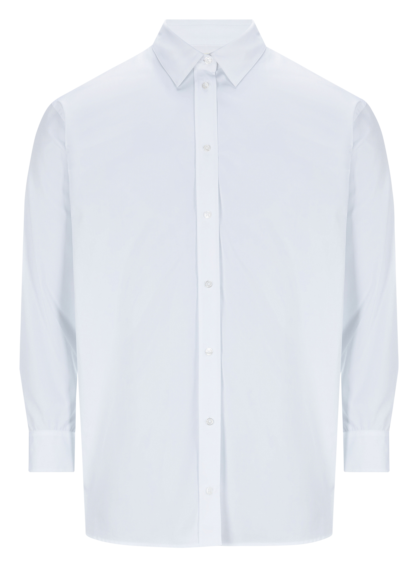 SADIA - Chemise droite longue en coton | Blanc