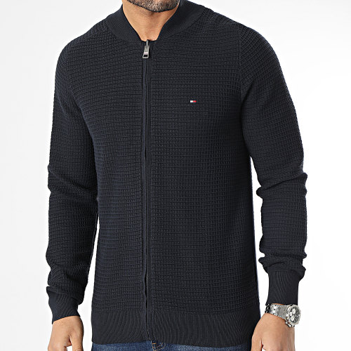 Gilet Zippé Spring Grid Structured Baseball 1033 Bleu Marine