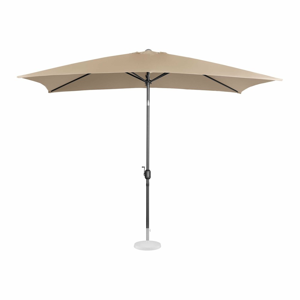 Grand parasol jardin rectangulaire 200 x 300 cm inclinable taupe