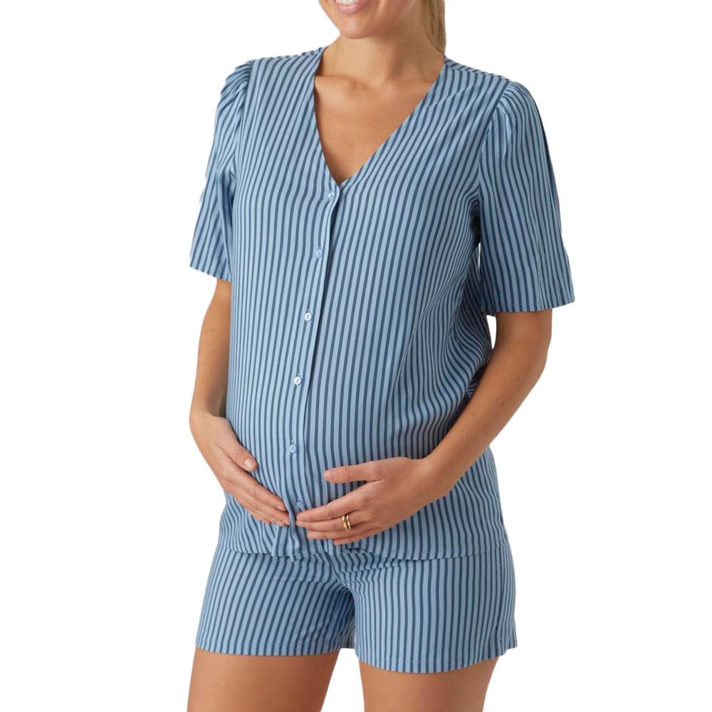 Mamalicious Pyjama de Grossesse Bleu Femme Mamalicious Jasmin