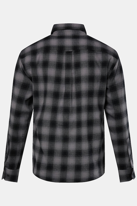 John F. Gee Karo-Flanellhemd, Langarm, Kentkragen, Modern Fit, bis 8 XL