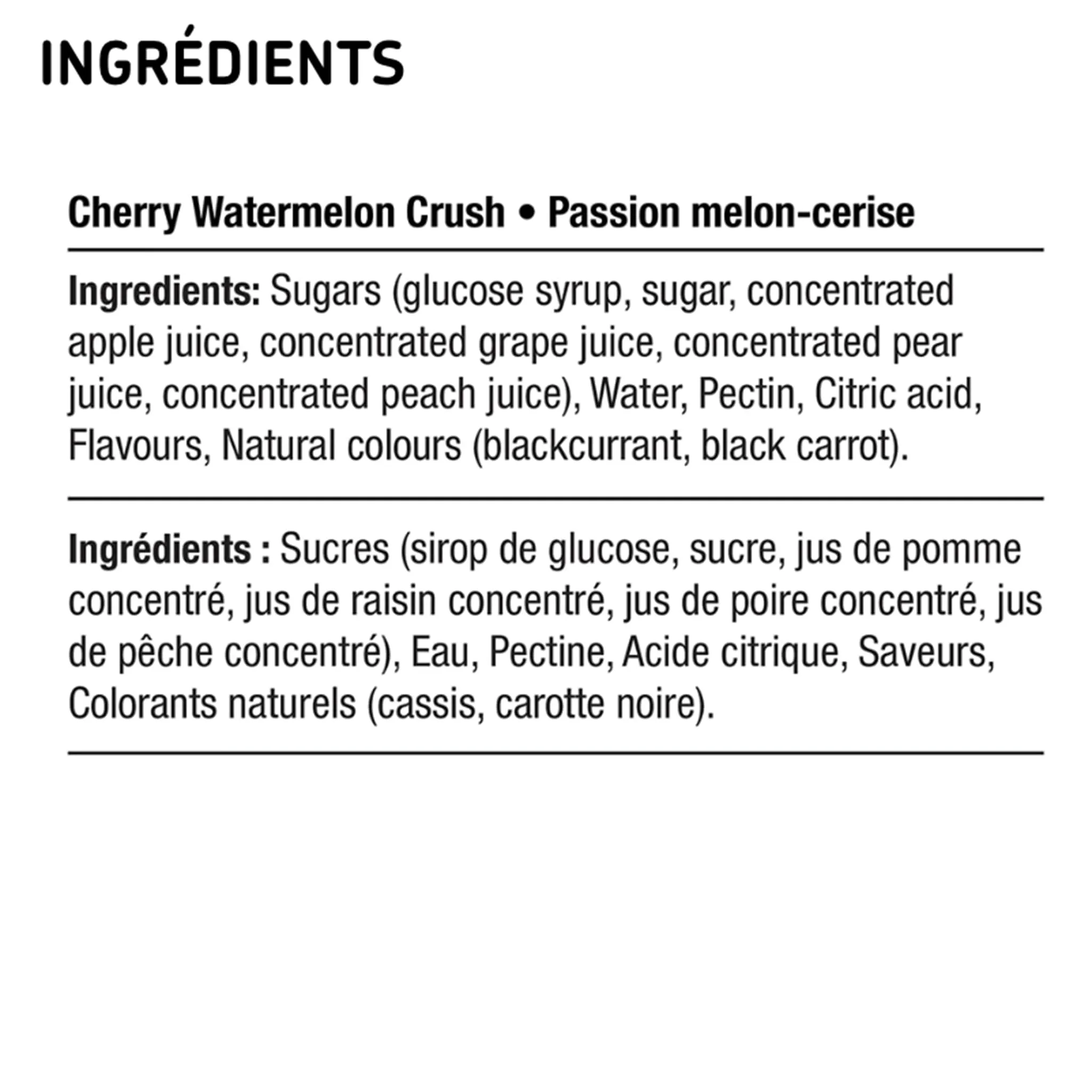 Squish Bonbons Passion Melon-Cerise Végétaliens 100g