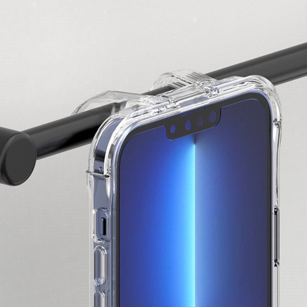 iPhone 14 Pro MagSafe Hybrid Hülle TPU Bumper Acryl Rückseite Air Cushion Fallschutz   Kickstand Halterung - Transparent