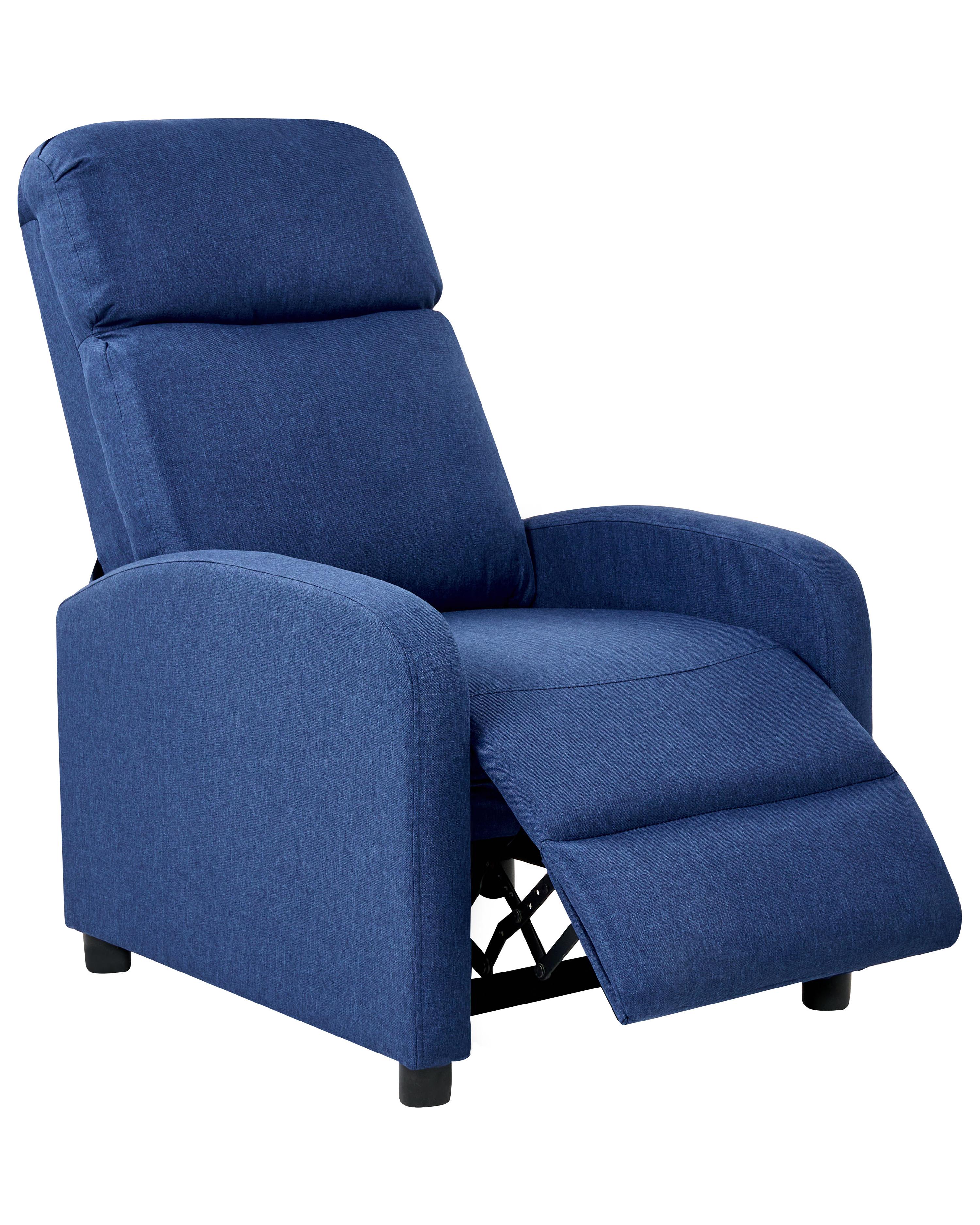 Relaxfauteuil EMINENCE Kunstlinnen Marineblauw
