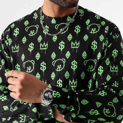 Sweat Crewneck Lifestyle Maison De Couture 0066 Noir Vert