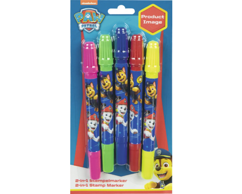 Stempelmarker 2-in-1 PawPatrol 5 viltstiften