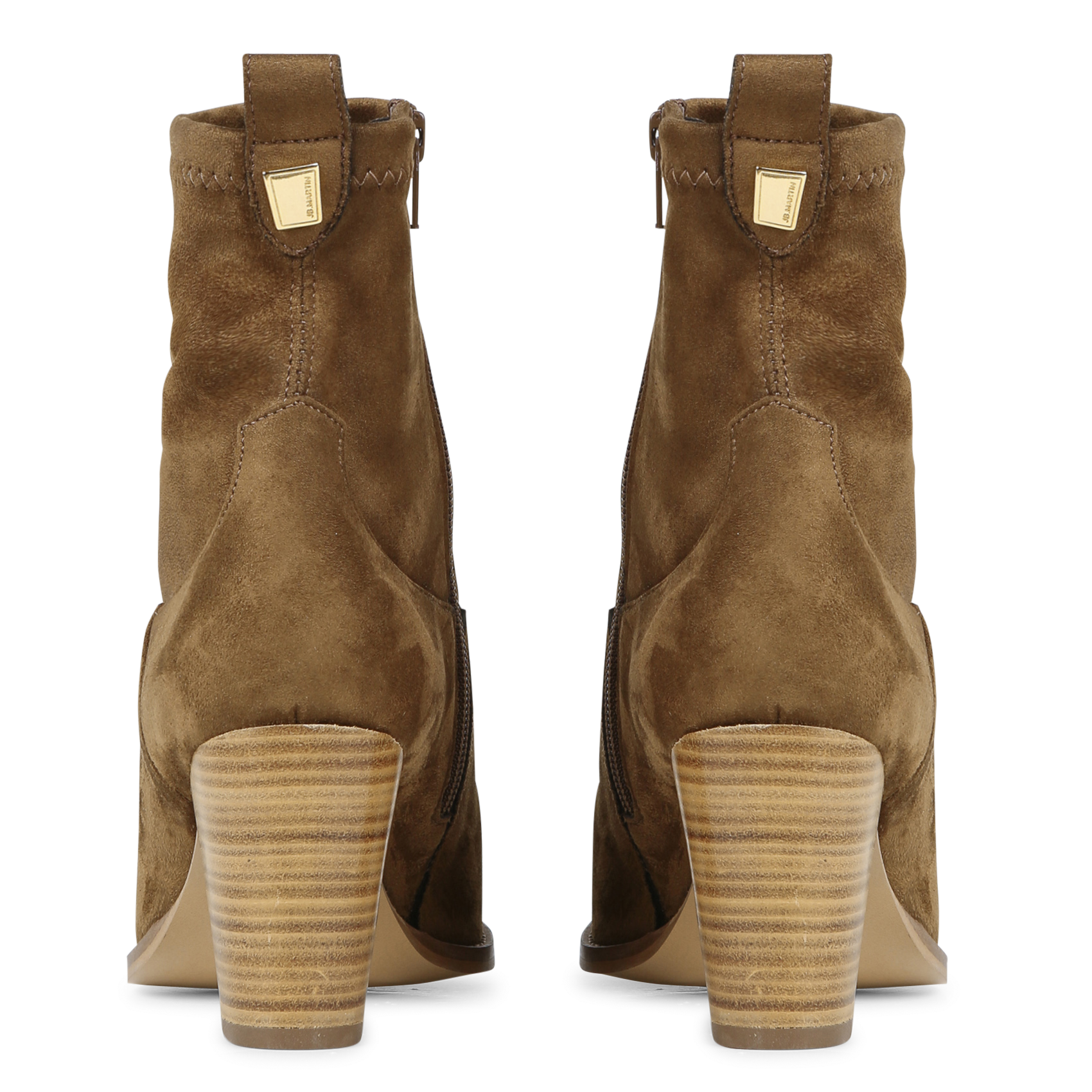 LAILA - Bottines en cuir mélangé | Marron