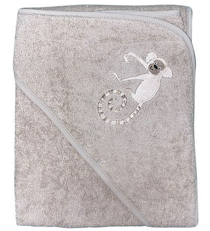 Nørgaard Madsens Babyhandtuch - 75x75 cm - Braun m. Affe