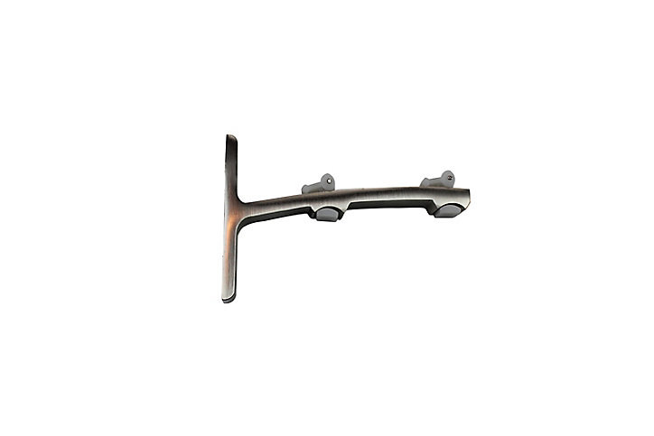 Support double pour rail à rideau GoodHome 12 cm Athens gris
