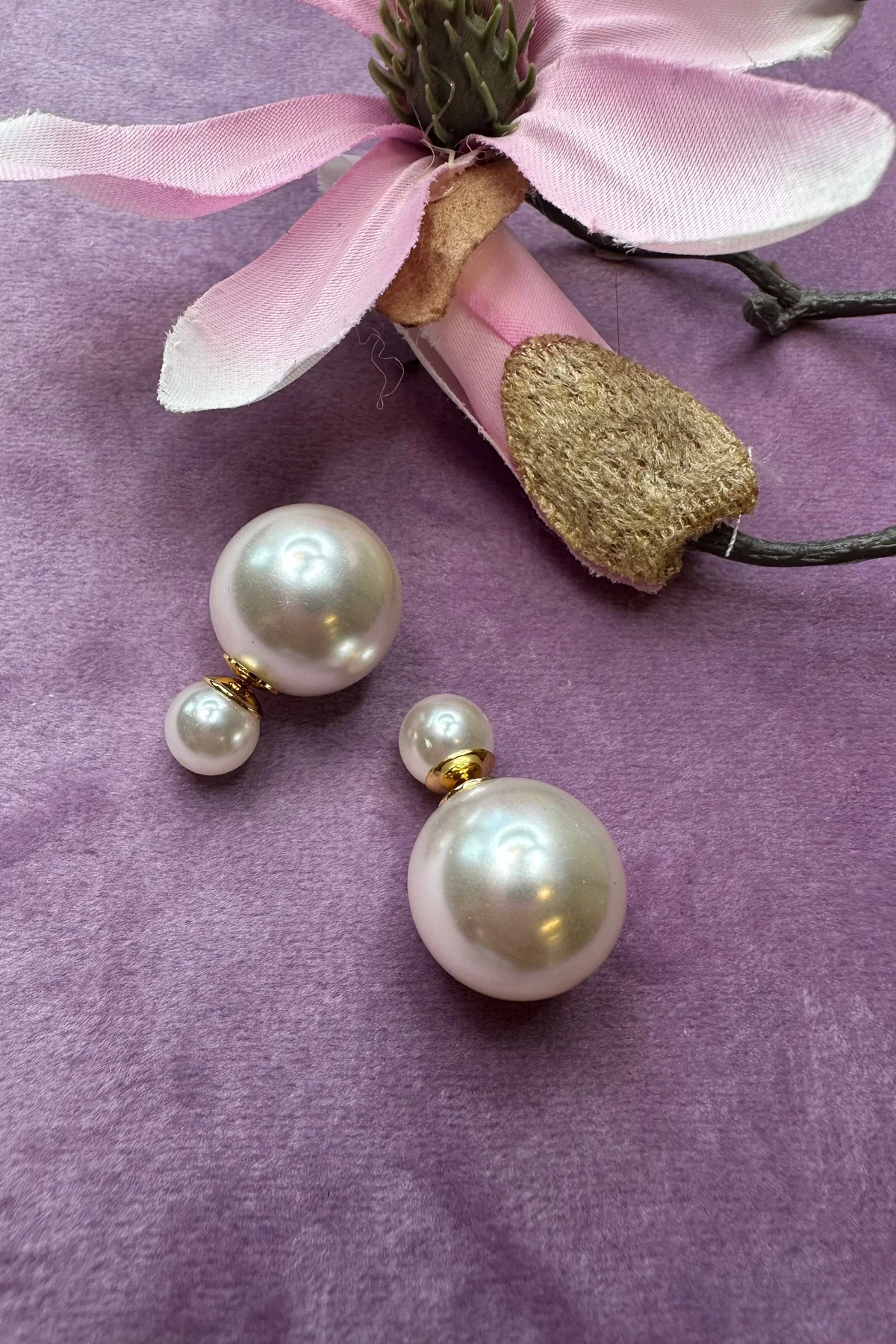 Mellow Moon Behind Ear Pearl Earring