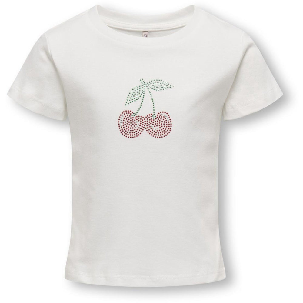 Køb kids ONLY Cloud Dancer Cherry Kira Life Blng O-Neck Baby T-Shirt