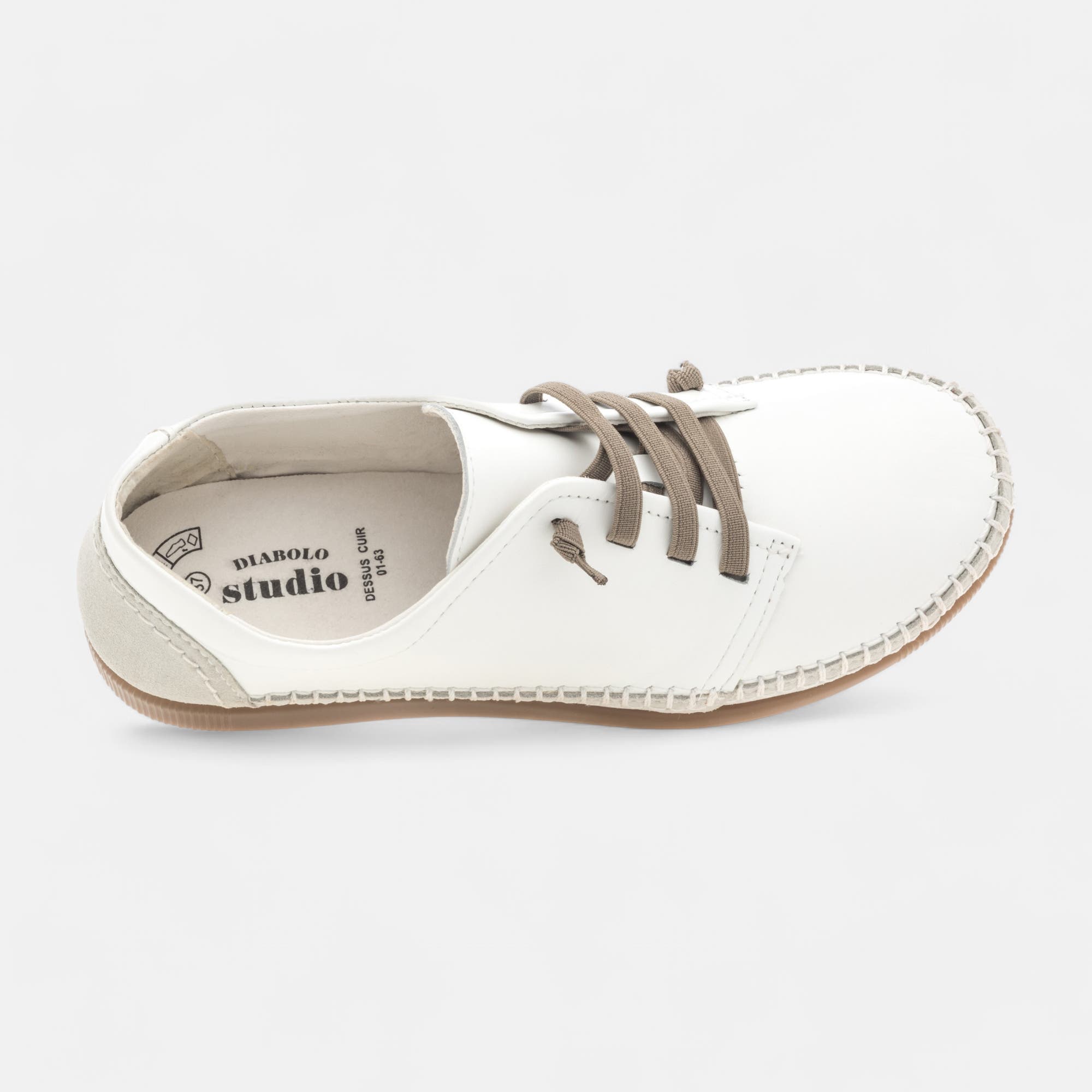 Baskets basses Femme en cuir blanc