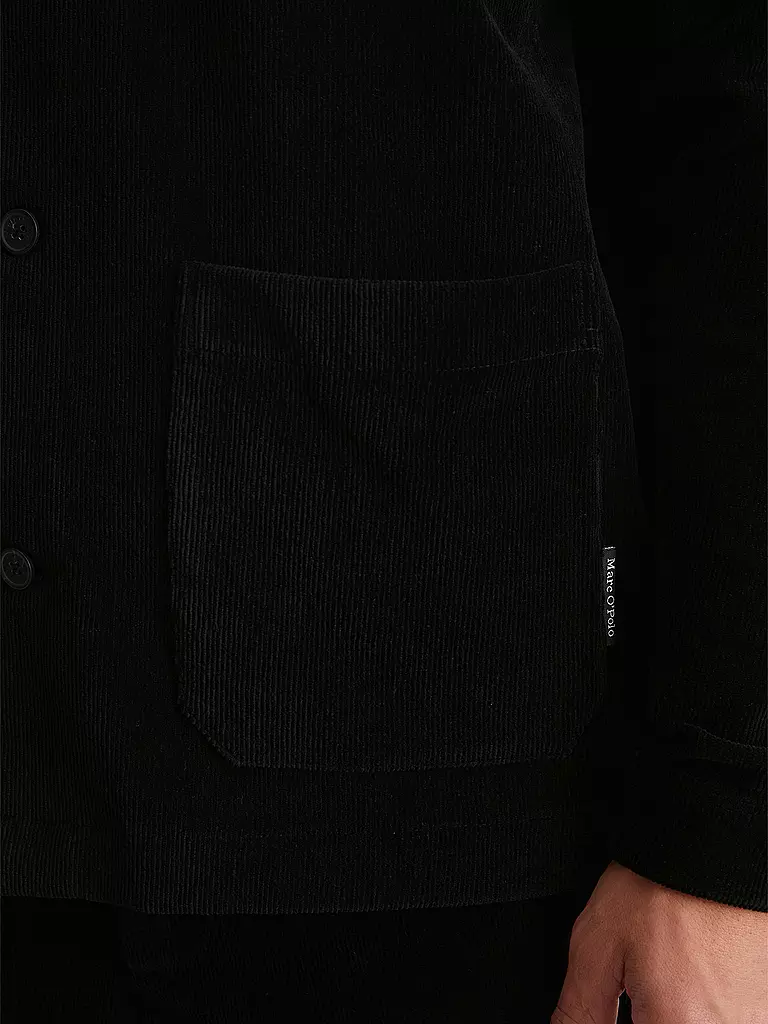 MARC O'POLO Samtjacke  schwarz