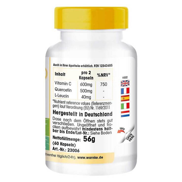 Quercetin mit Vitamin C Kapseln, 60 St