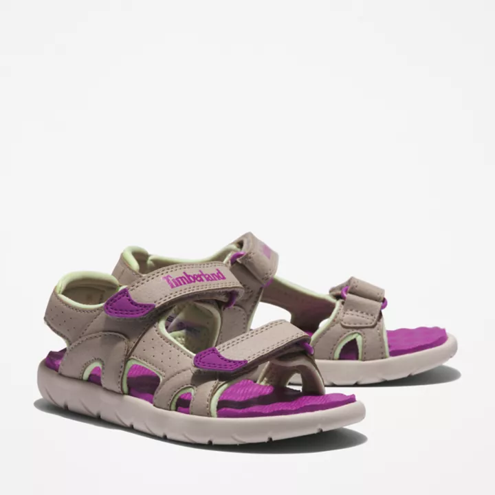 Sandale à double bride Perkins Row pour enfant en gris et violet