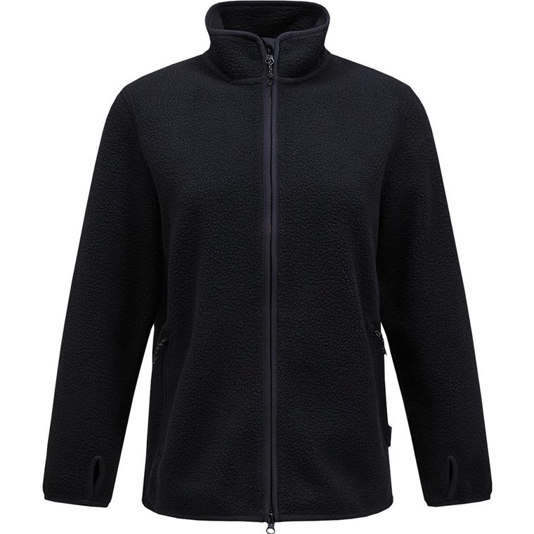 Peak Performance W Pile Zip Jacket Black