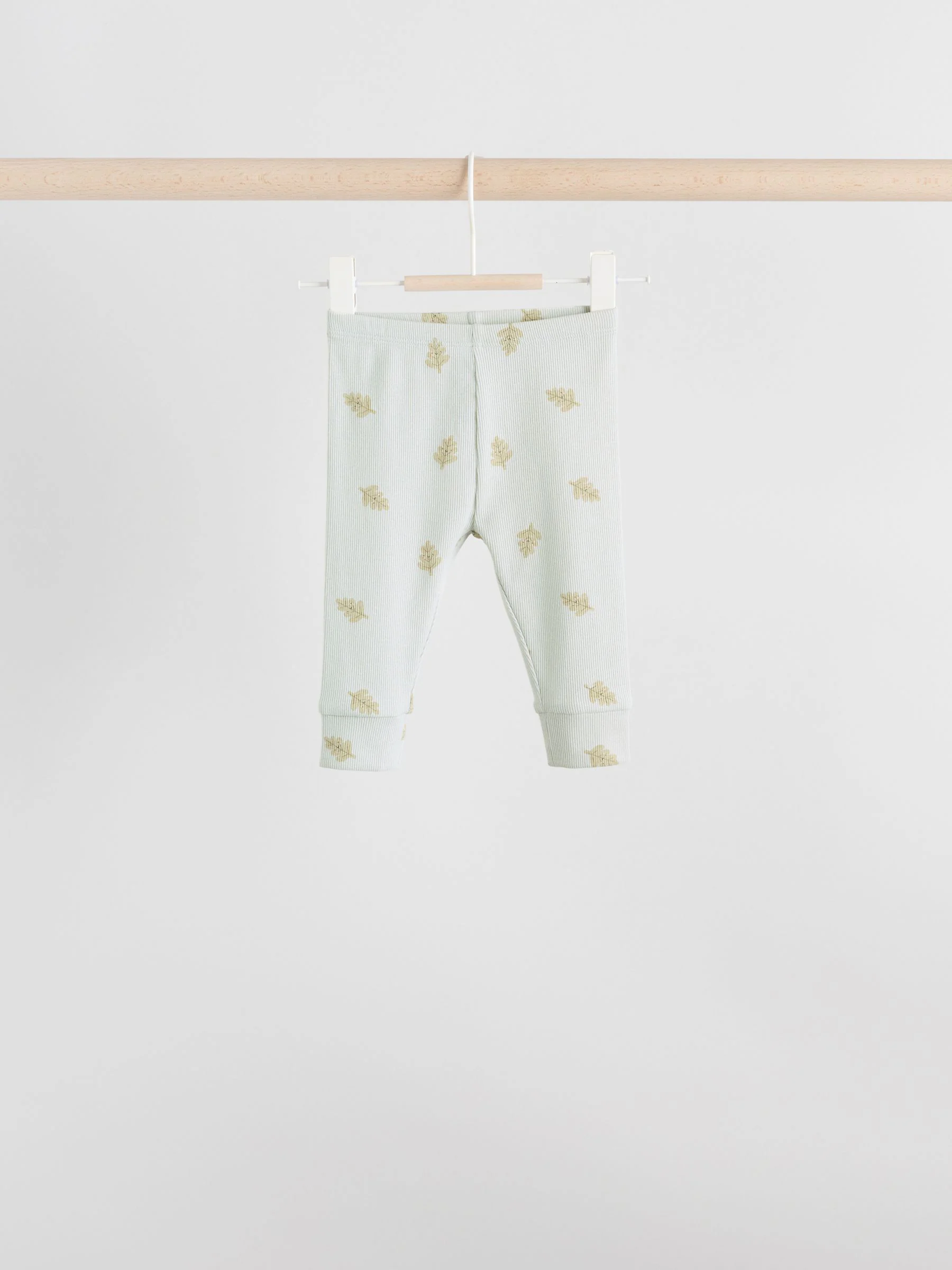Green/Neutral Autumnal Print - Top en Leggings 6 -delige Baby Set (0mnd-2jr)