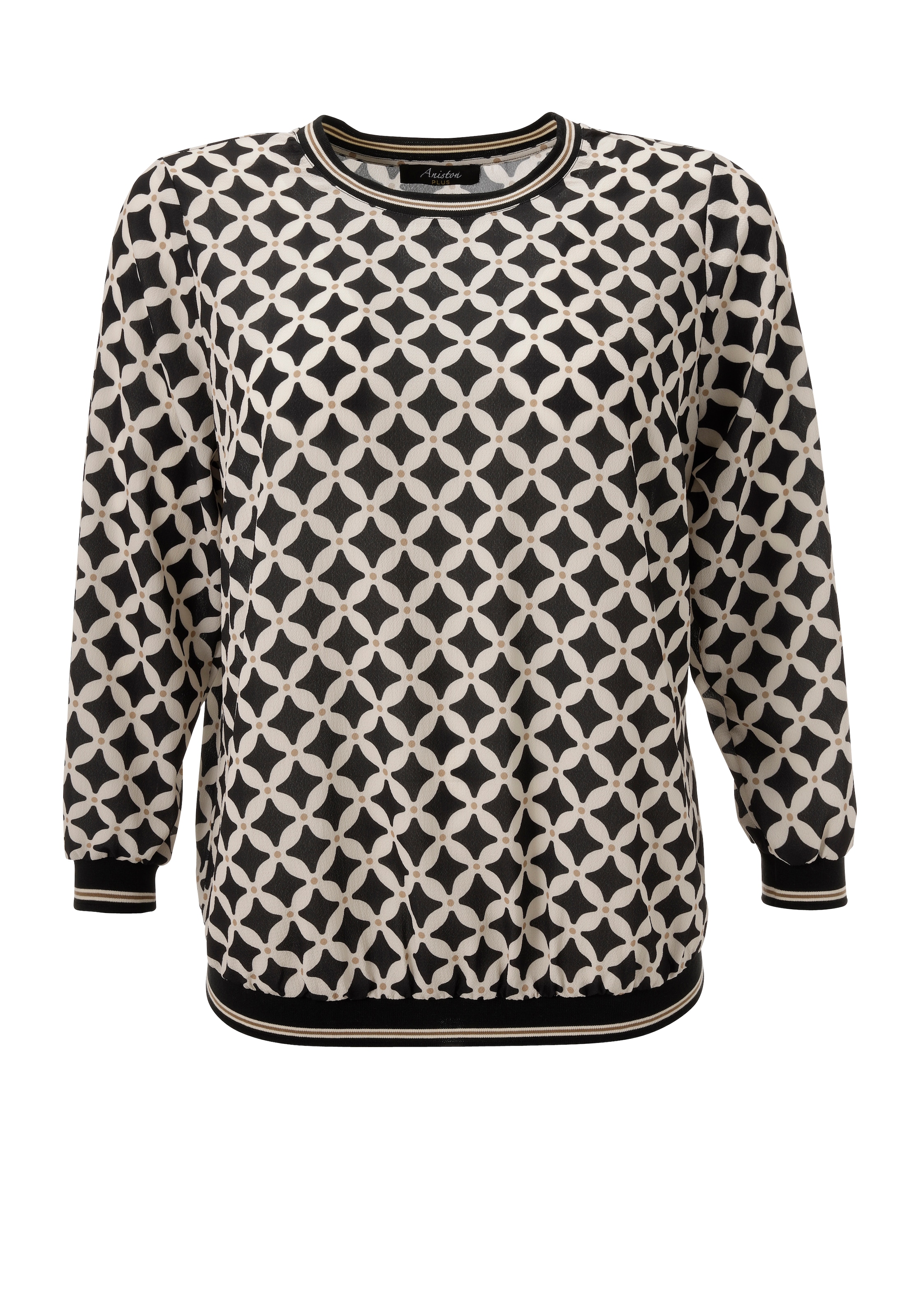 Aniston PLUS Shirtbluse , in Crêpe-Qualität - NEUE KOLLEKTION