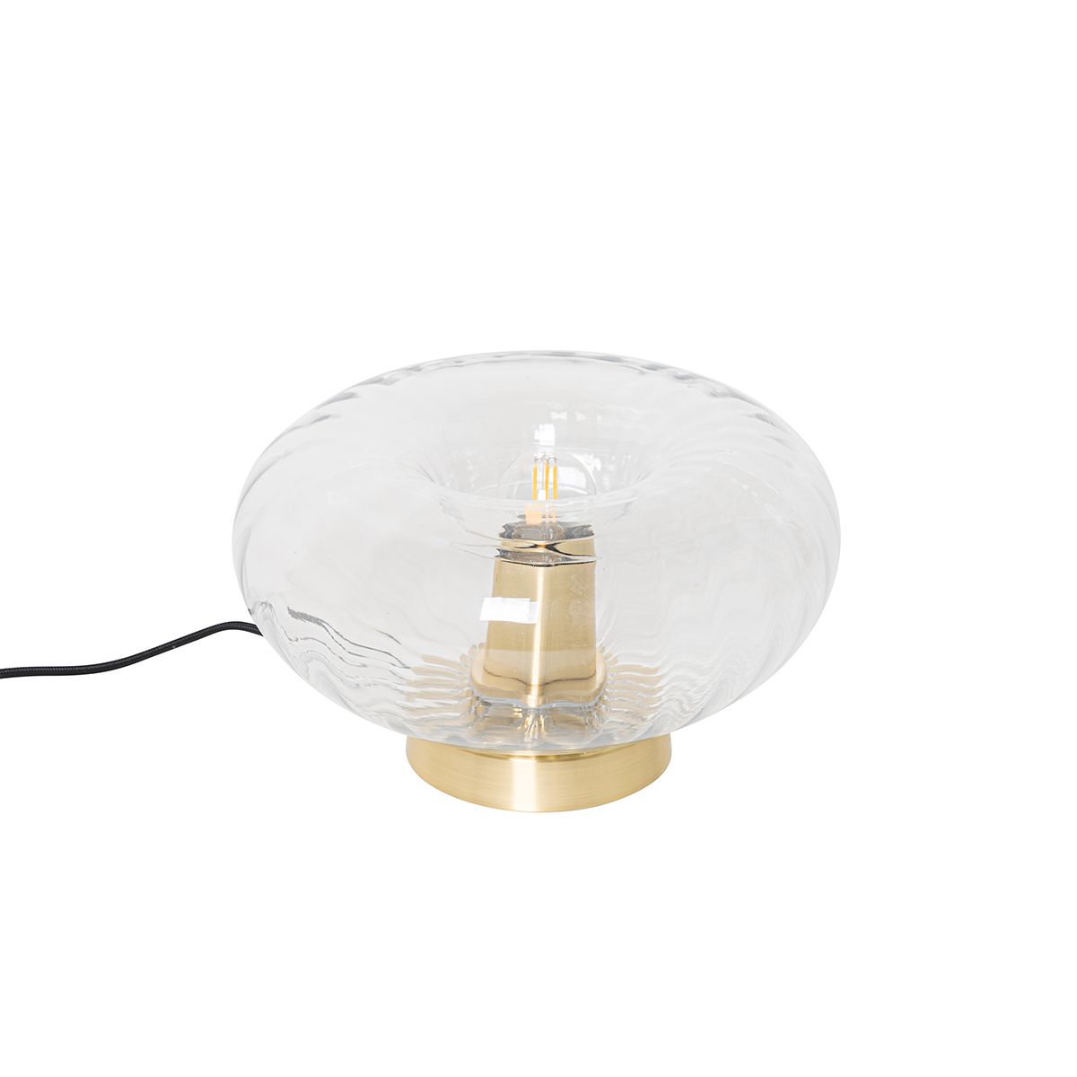 Art Deco tafellamp goud met glas - Ayesha