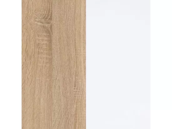 Armoire dressing décor blanc et chêne - H187 cm