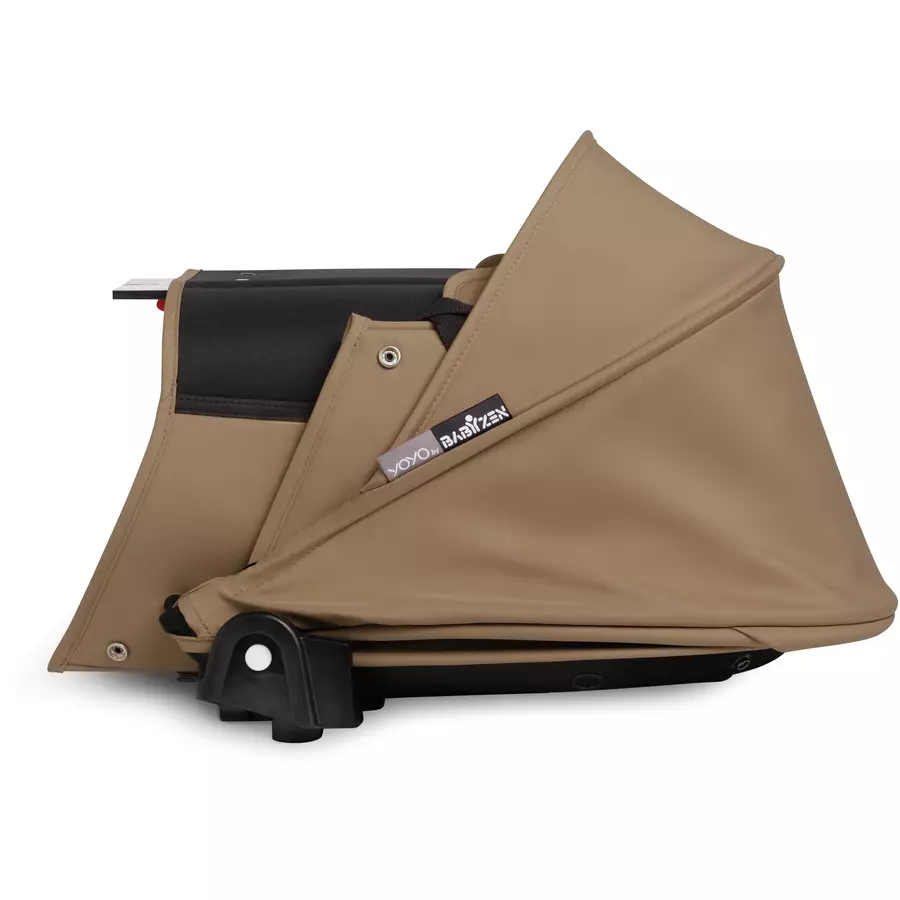 BABYZEN Kinderwagen YOYO2 0+ Black mit Liegewanne und Textilset Toffee