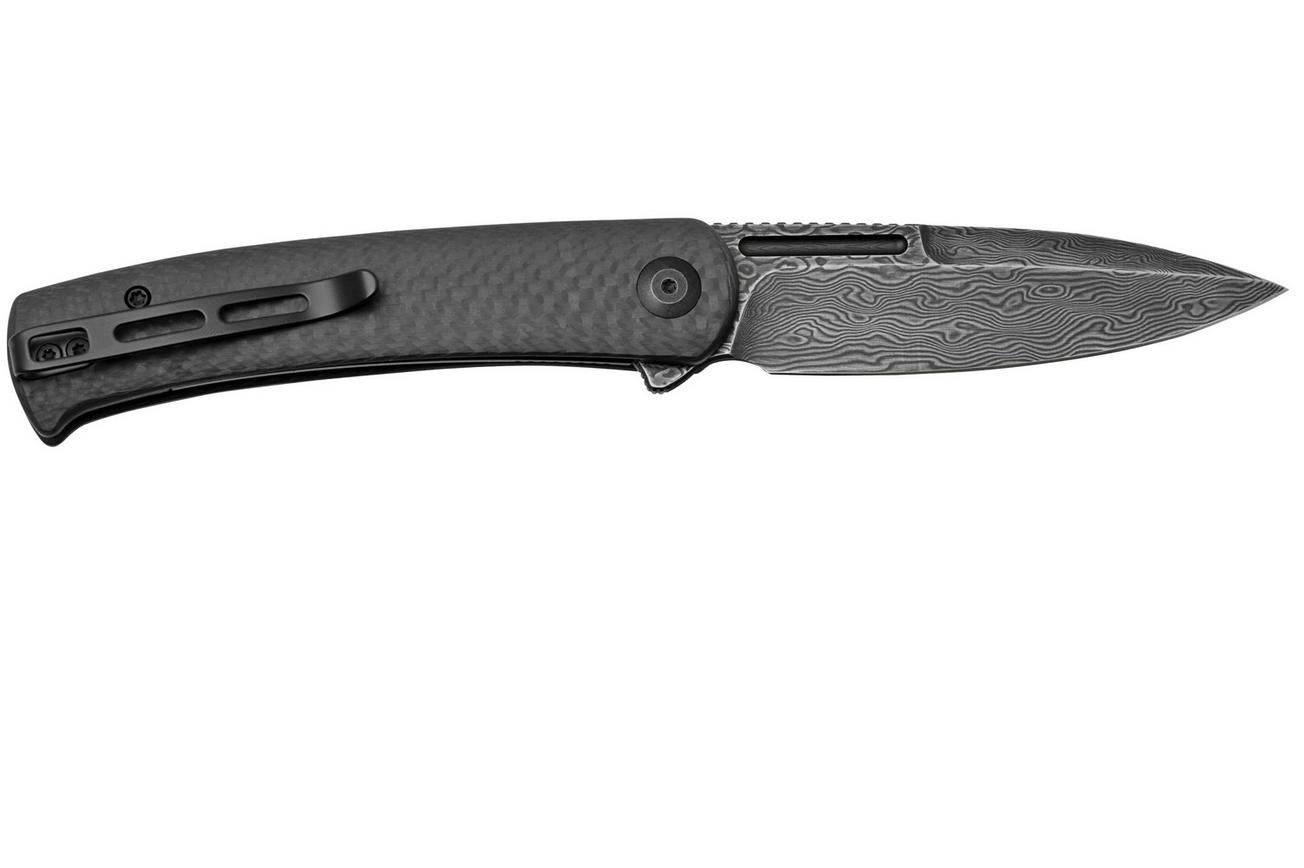 CIVIVI Caetus C21025C-DS1 Twill Carbon Fiber, Damascus Blade, zakmes