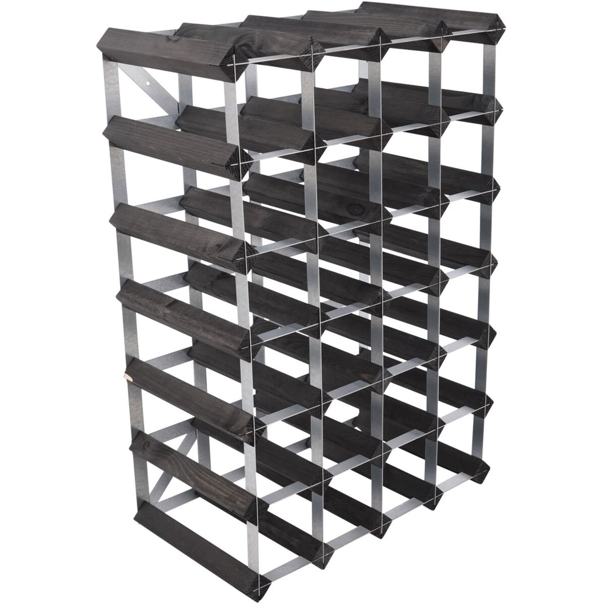 Vinstativ Påbyggingsbart 30 Flasker Black Ash