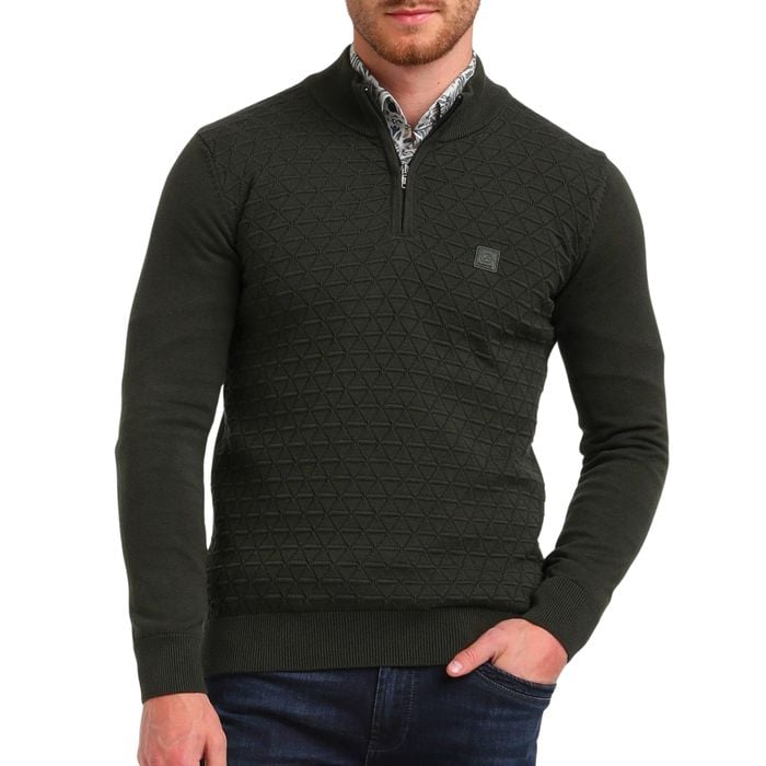Gabbiano Knitwear Halfzip Sweater Heren