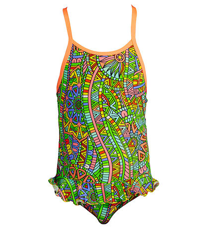 Funkita Bådedragt - UV50+ - Belted Frill - Minty Mixer