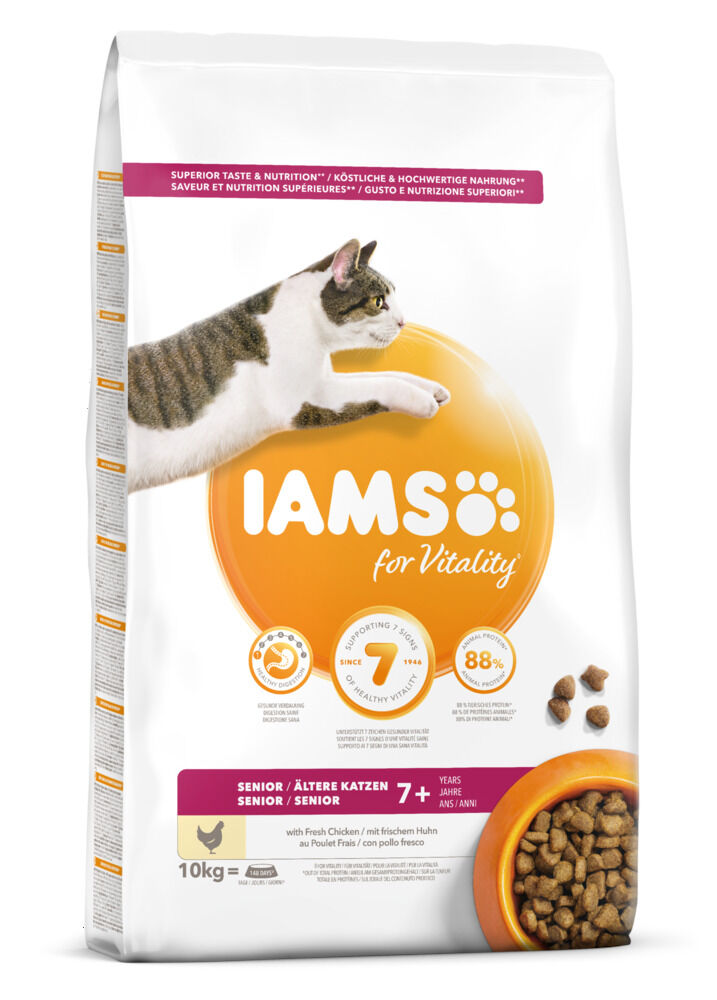 IAMS Mature - Kattenvoer - 10 Kilogram - kalkoen, kip