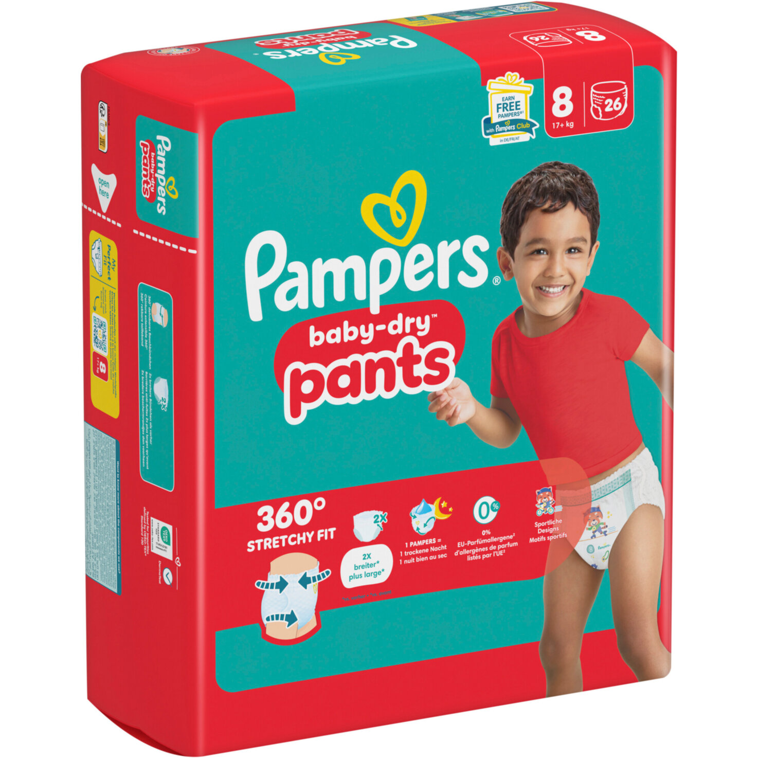 Pampers Baby Dry Pants Grösse 8 Extra Large 17+kg 26 Stück