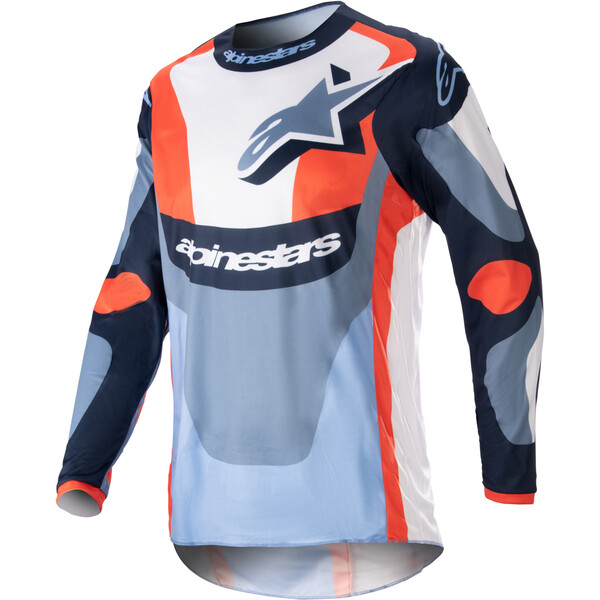 Alpinestars - Maillot Fluid Agent Blanc / Bleu / Orange