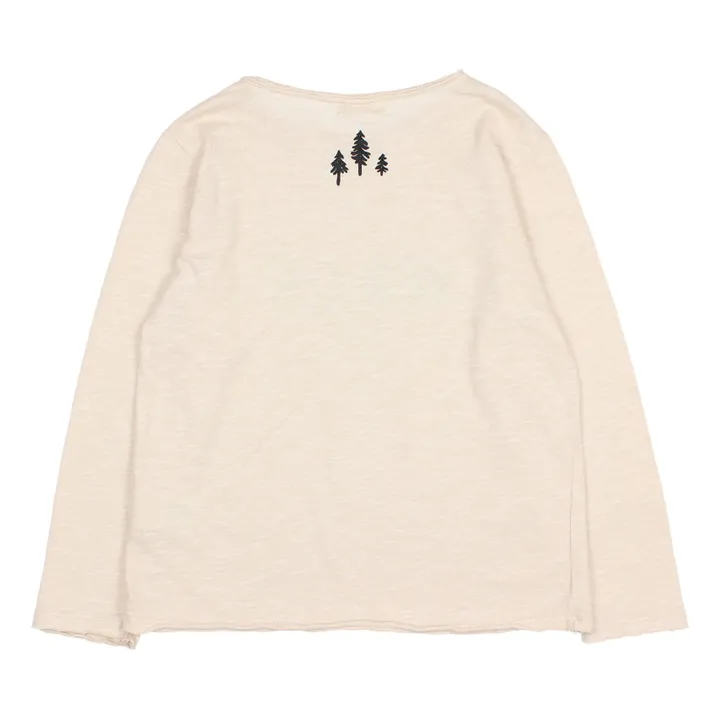 Búho T-Shirt Coton Bio Flammé Wild | Ecru