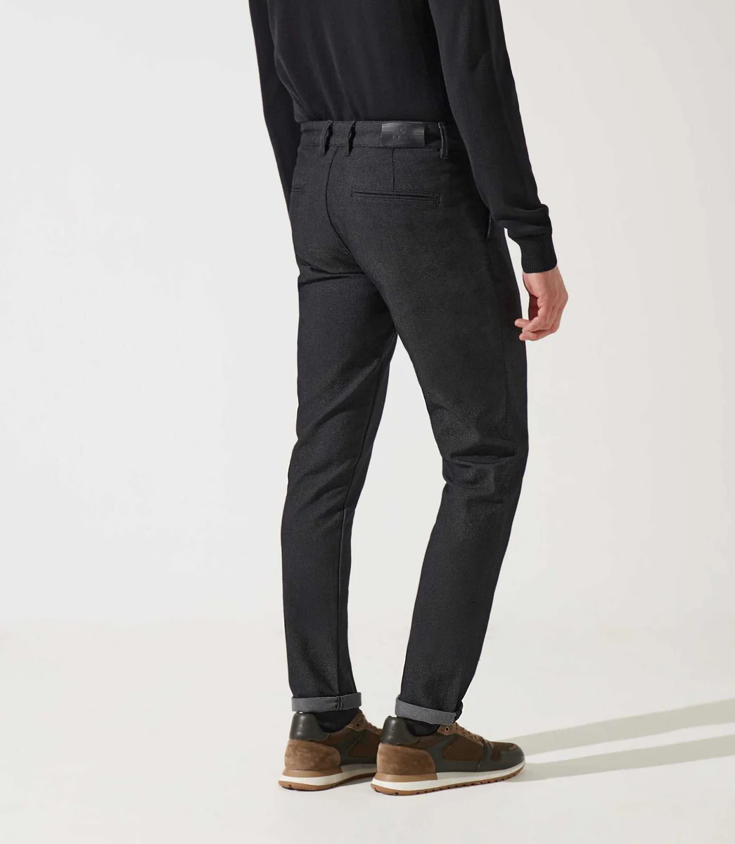 Pantalon chino armuré noir VERREBI