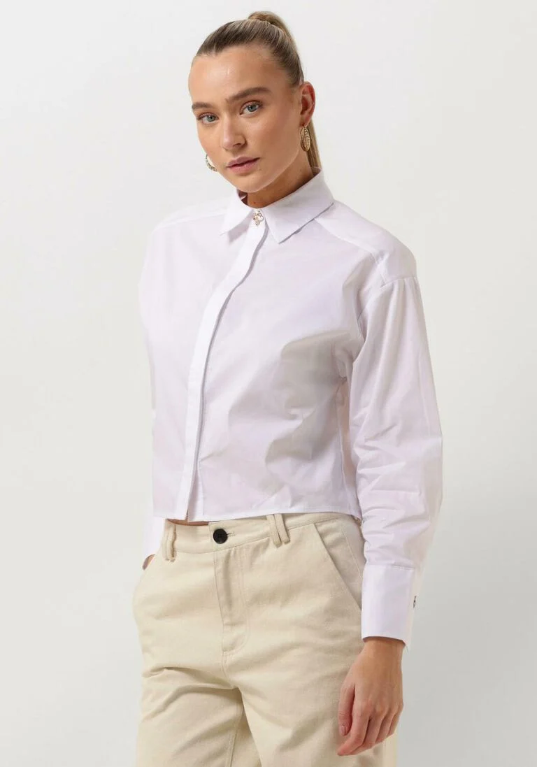 NEO NOIR witte neo noir blouse wisla poplin shirt