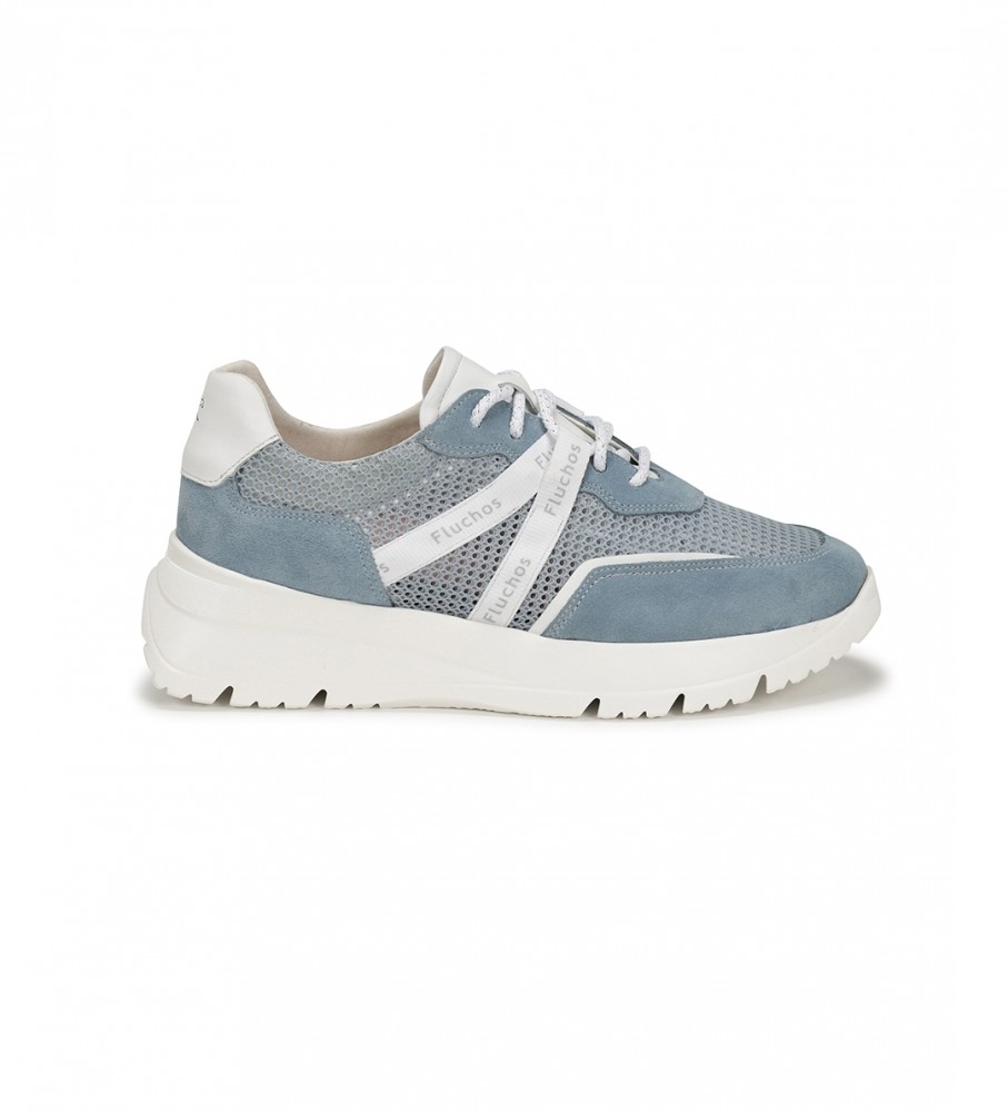 Tênis Fluchos Eira Azul - Salto Anabela de 5cm -