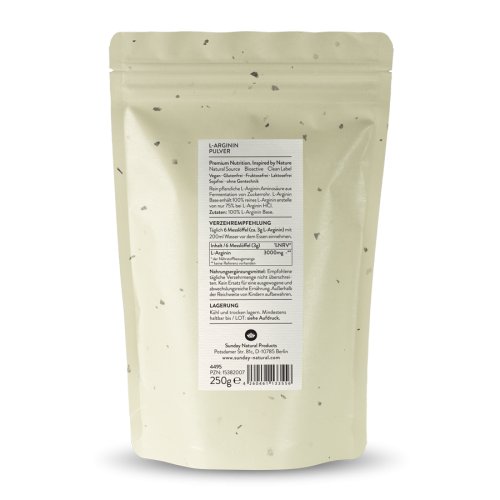 Sunday Natural Products  L-Arginin Base Pulver