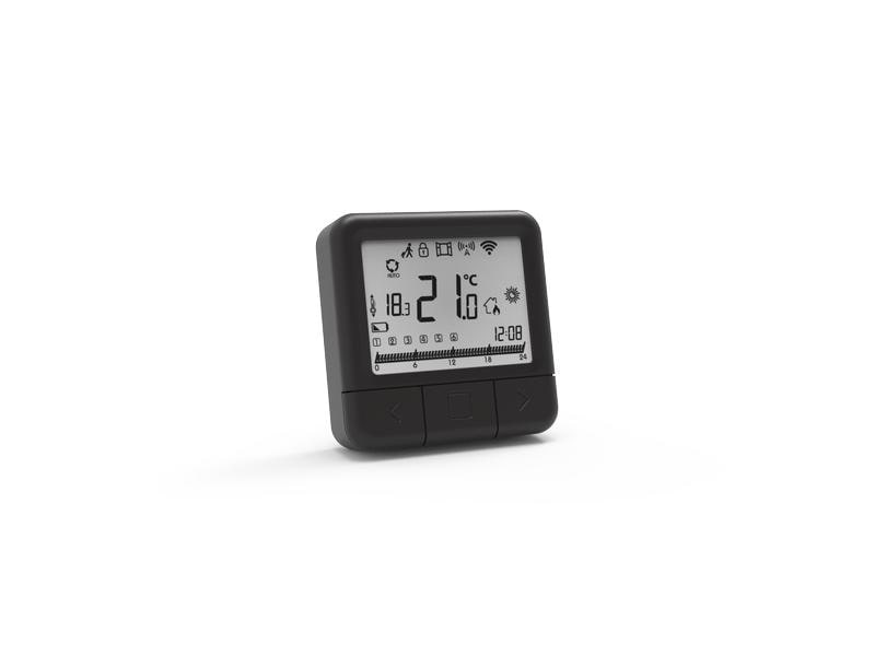 INNGENSO Digitaler Thermostat IT WiFi schwarz Funk-Wandthermostat mit Funkempfänger und App Steuerung zum Schalten der Heizung