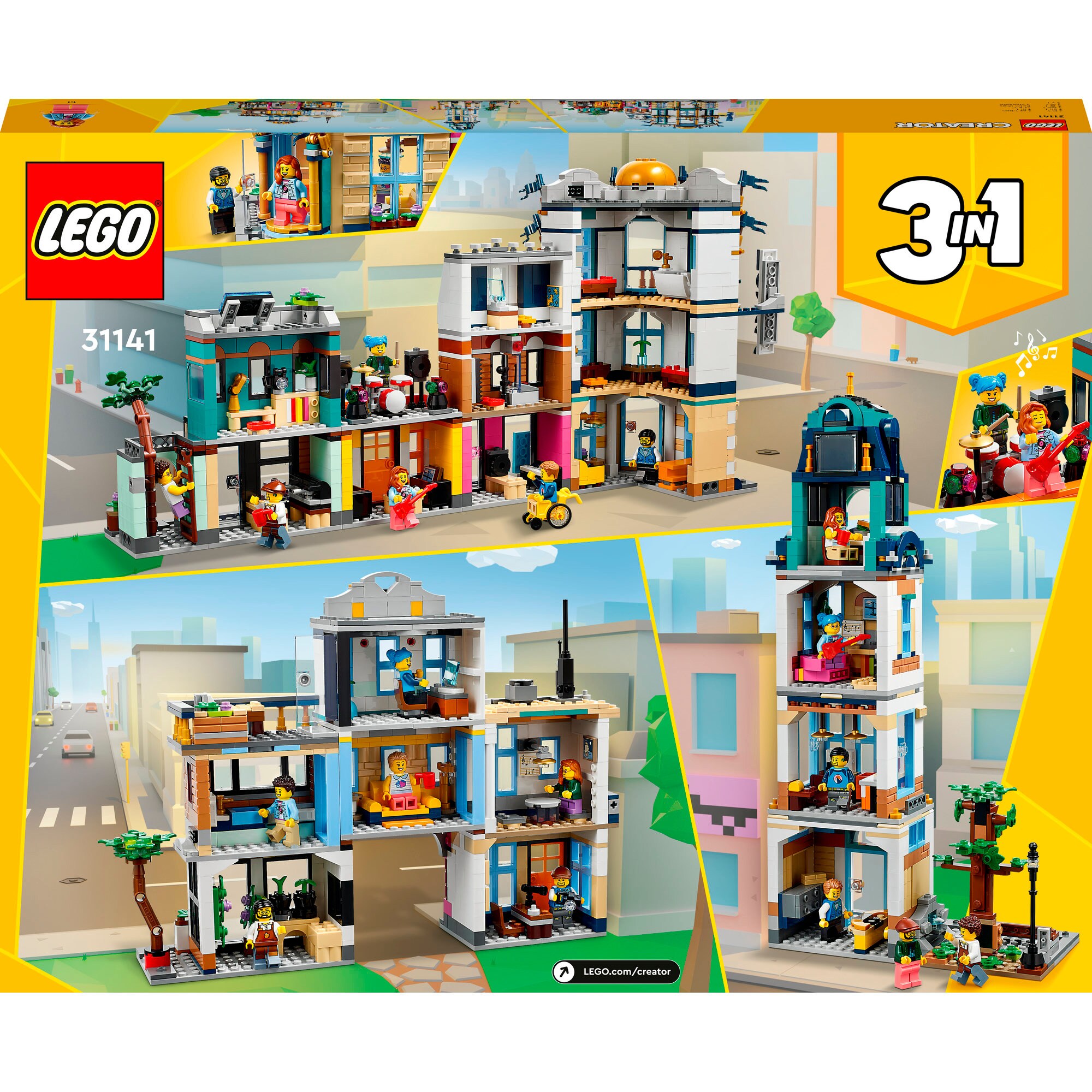 LEGO Konstruktionsspielzeug Creator 3-in-1 Hauptstraße