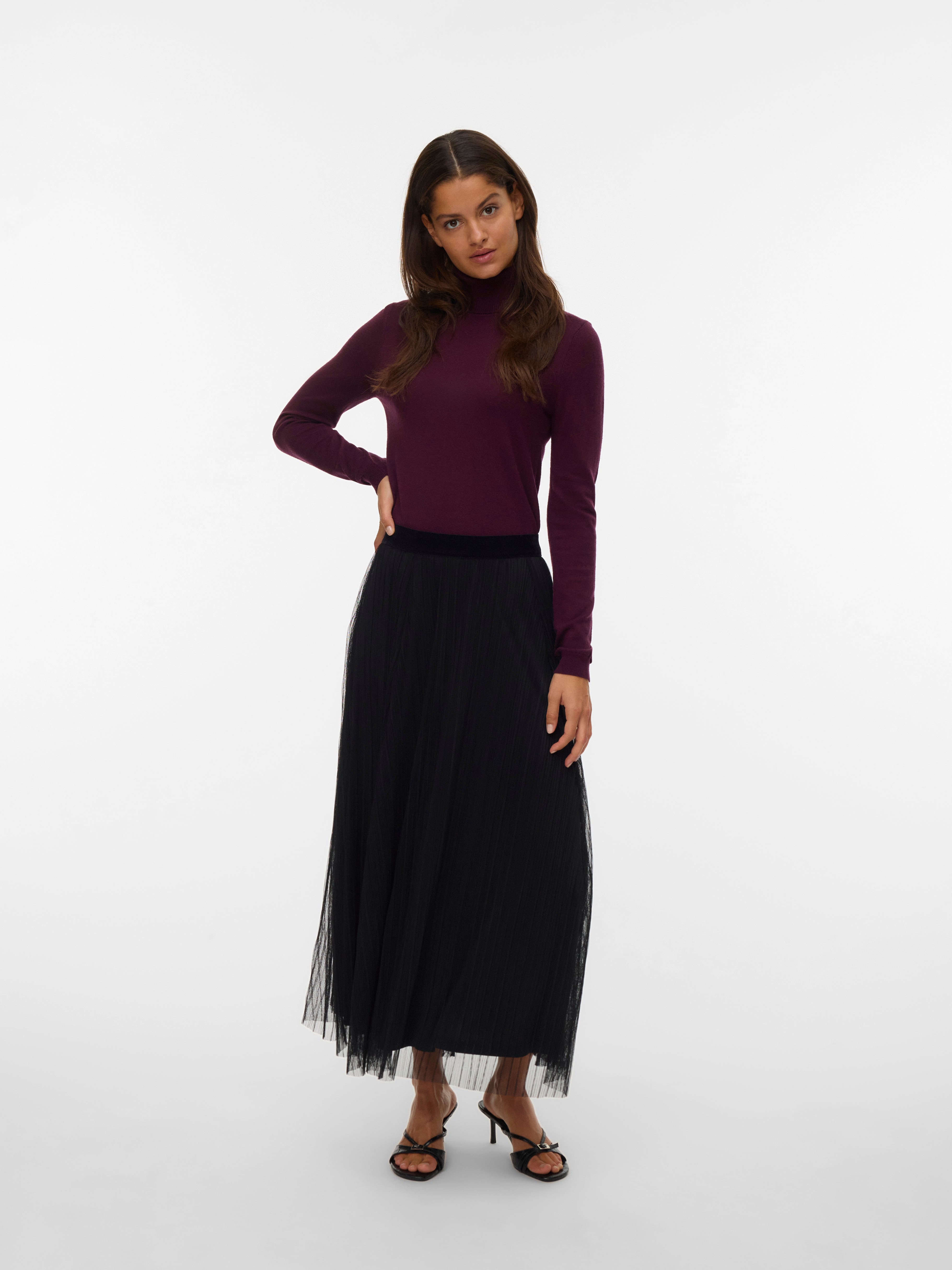 VMPEARL Mid waist Lange rok