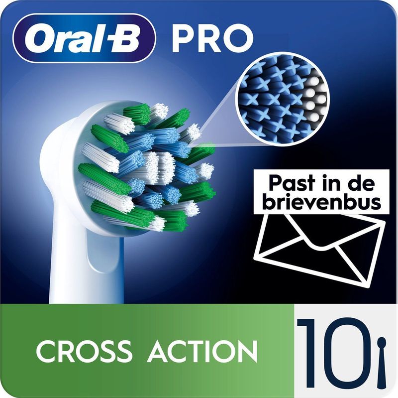 Oral-B - Pro Cross Action - Opzetborstels - Wit - 10 Stuks