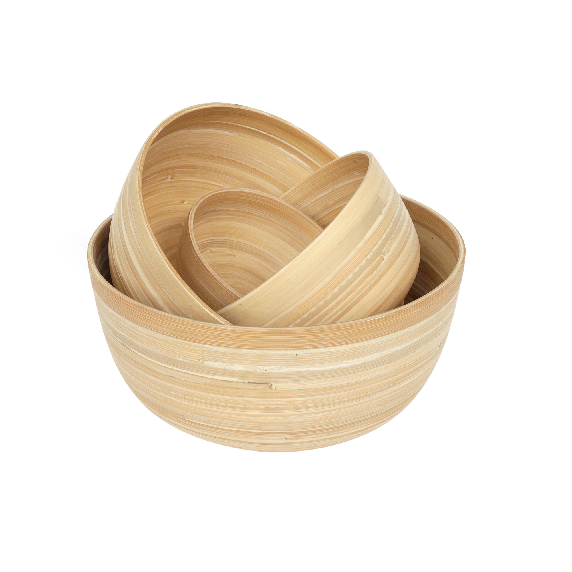 Bambusschale rund L, natur, Ø 25 cm, H 12 cm von fischer's lagerhaus